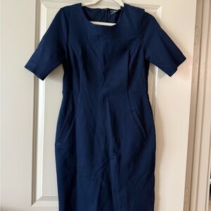Navy Blue Bodycon Work Dress